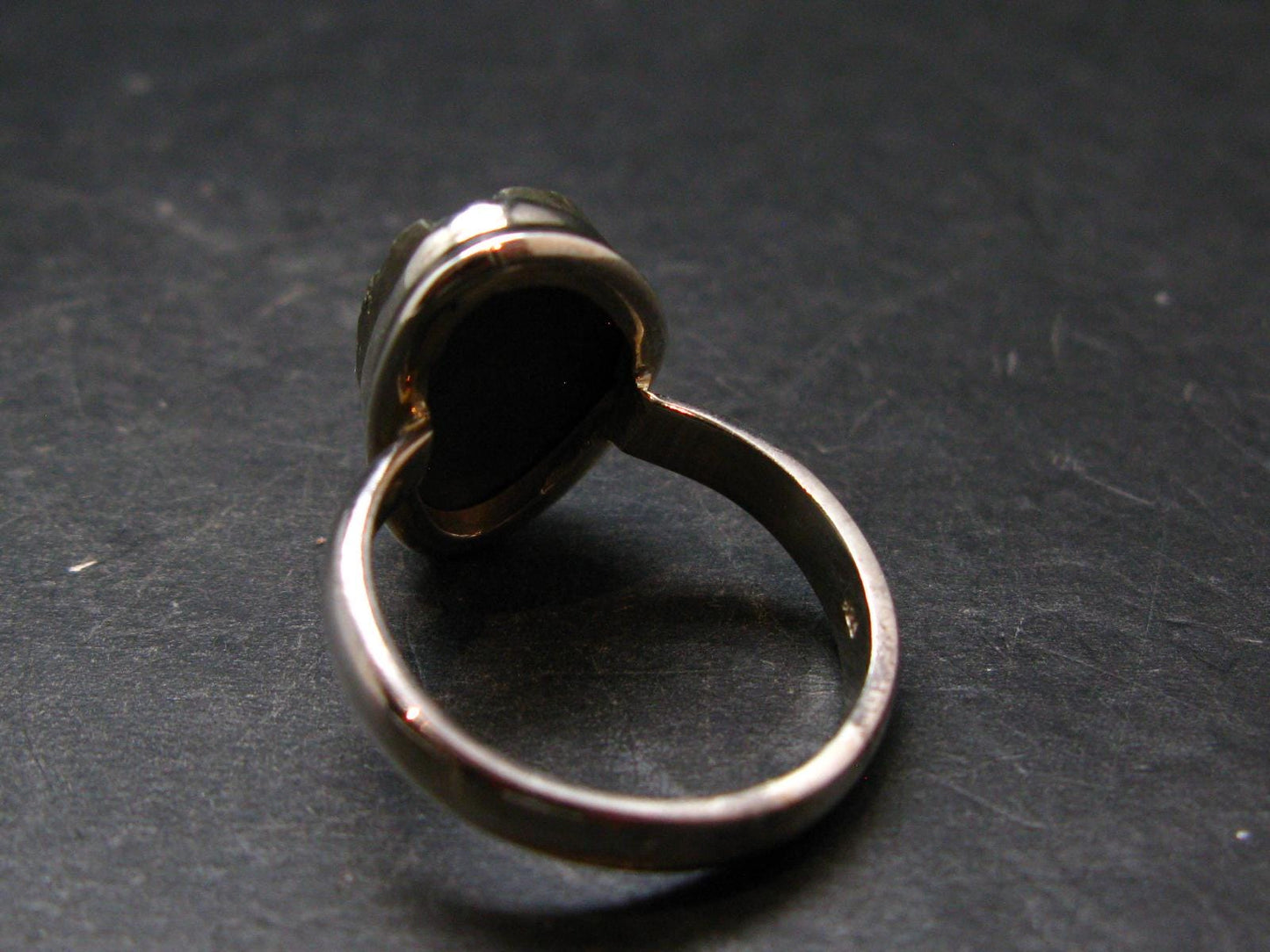 Large Raw Pyrite Silver Ring From Peru - 8.32 Grams - Size 10