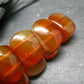 Carnelian Genuine Bracelet ~ 7 Inches ~ 18mm Oval Beads