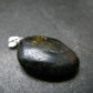 Very Rare Sterling Silver Nuumite Nuummite Pendant From Greenland - 1.2" - 3.79 Grams