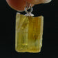Gem Heliodor Golden Beryl Silver Pendant From Tajikistan - 10.0 Carats - 2.0"