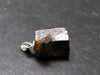 Fairy Cross!! Natural Staurolite Sharp Brown Twin Crystals Silver Pendant From Russia - 0.8" - 2.22 Grams