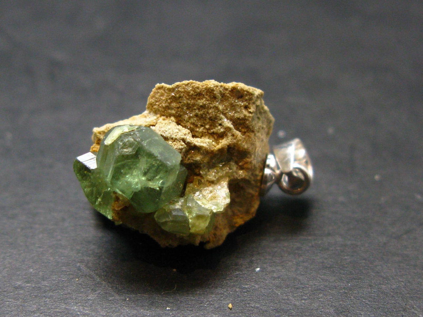 Rare Sharp Flashy Gemmy Demantoid Garnet Pendant from Madagascar - 0.8" - 3.0 Grams