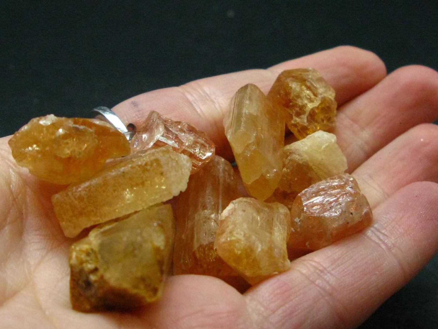 Lot of 10 Imperial Topaz Crystals From Brazil - 219.0 Carats