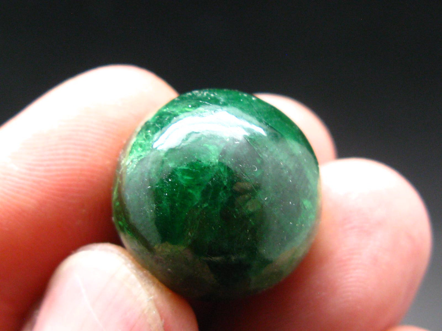 Gem Tsavorite Garnet Sphere Ball From Tanzania - 13.29 Grams - 0.8"