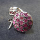 Ruby Faceted Stud Earrings In Sterling Silver - 4.50 Grams