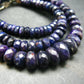 Purple Sugilite Rondelle Faceted Beads Necklace From Namibia - 19" - 33.40 Grams