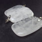 Set of 3 Natural Clear Quartz Crystal Pendants From Brazil