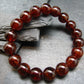 Gem Garnet Hessonite Genuine Bracelet ~ 7 Inches ~ 10mm Round Beads