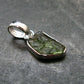 Moldavite Tektite Silver Pendant from Czech Republic - 0.9" - 1.19 Grams