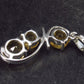 Three Genuine Faceted Golden Yellow Citrine Crystals 925 Silver Pendant From Brazil - 1.4" - 4.13 Grams