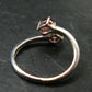 Pink Tourmaline Silver Ring From Brazil - 1.94 Grams - Size 7
