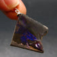 Ammolite Amolite Silver Pendant From Alberta Canada - 1.4" - 3.75 Grams