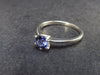 Natural Faceted Blue Tanzanite (Zoisite) Crystal Sterling Silver Ring From Tanzania - 1.68 Grams - Size 8.25
