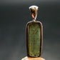 Green Kyanite Crystal Silver Pendant From Tanzania - 0.8" - 1.91 Grams