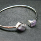 Pink Tanzanite Silver Twister Bracelet From Tanzania - 5.56 Grams - Adjustable length