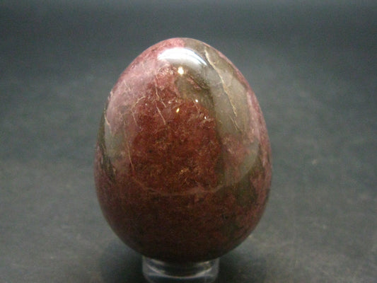 Large Rhodonite Egg From Canada - 93.15 Grams - 1.7"