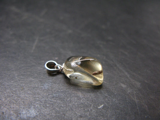 Bytownite Golden Labradorite Silver Pendant From Mexico - 0.7"