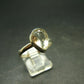 Libyan Desert Glass Tektite Sterling Silver Ring from Libya - Size 11 - 3.36 Grams