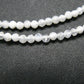 Lightweight Gem Sparkly Faceted Moonstone Tiny 2mm Round Beads Necklace from Madagascar - 16"