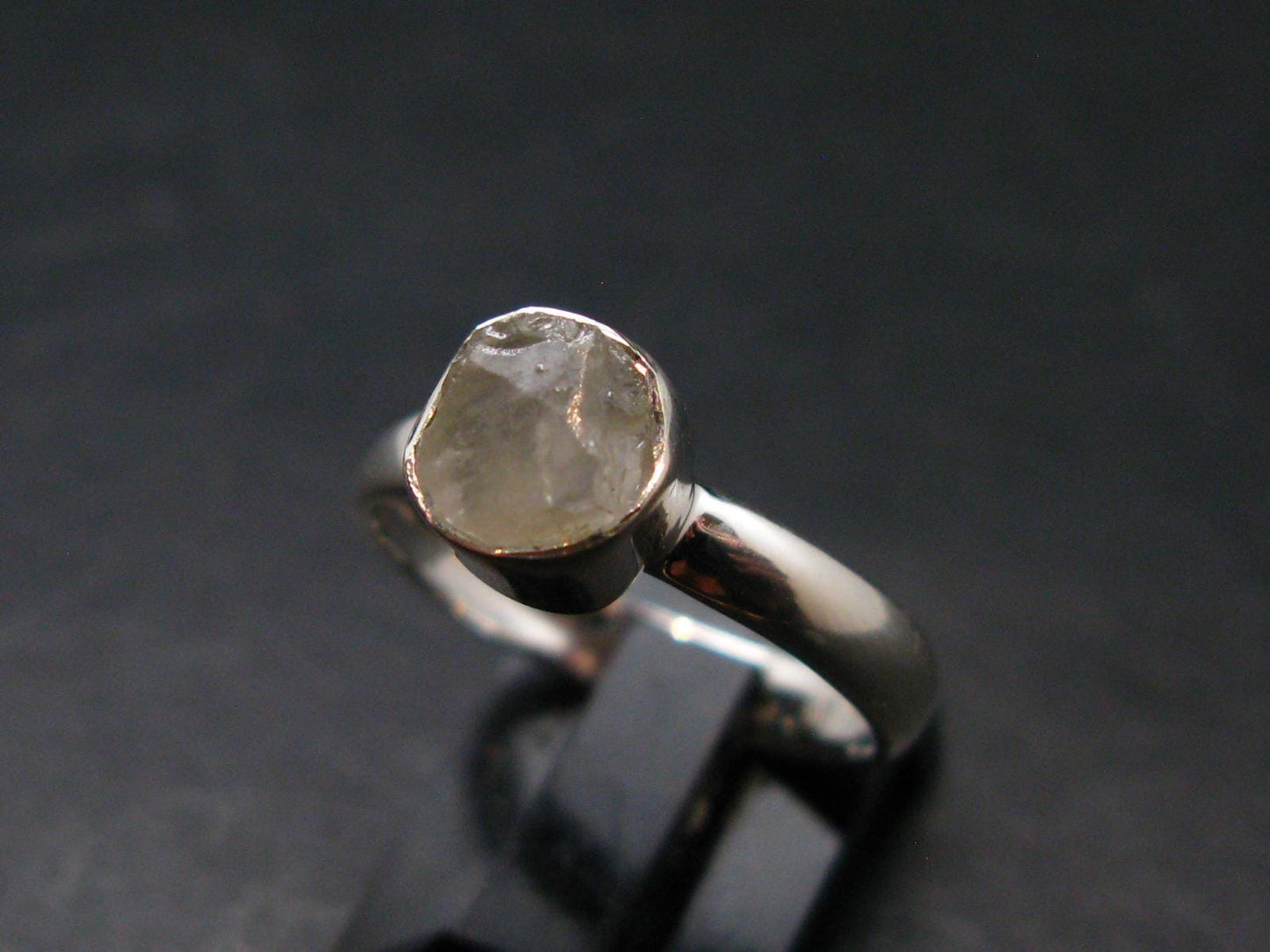 Phenakite Phenacite Crystal Silver Ring From Nigeria - Size 6 - 1.83 Grams