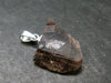 Rare Axinite Crystal Silver Pendant From Russia - 0.9" - 2.06 Grams
