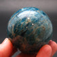 Large neon blue Apatite sphere from Madagascar- 212.68 - 1.9"
