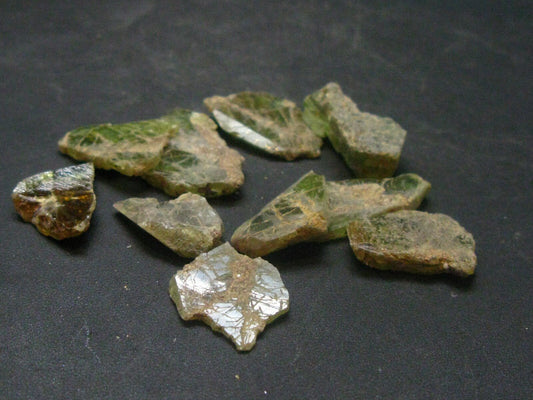 Lot of 10 Titanite Sphene Crystals From Brazil - 14.67 Grams