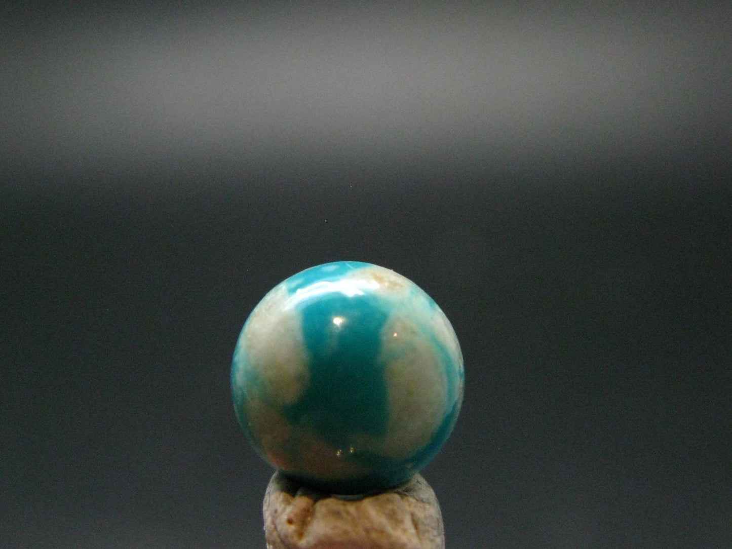 Genuine Turquoise Ball Sphere From USA - 0.4" - 1.18 Grams