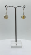 Golden Rutile Quartz Earrings – Round Rutile Crystal Sterling Silver Drops