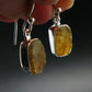 Rare Herderite Crystal Silver Earrings from Brazil - 2.94 Grams