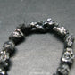 Raw Black Diamond Genuine Bracelet ~ 7 Inches ~ 6mm Crystal Beads