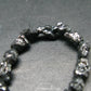 Raw Black Diamond Genuine Bracelet ~ 7 Inches ~ 6mm Crystal Beads