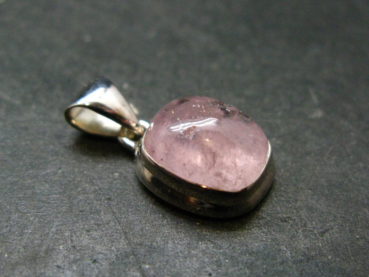 Pink Morganite Silver Pendant From Brazil - 0.9" - 3.05 Grams