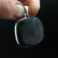 Tumbled Hypersthene Silver Plated Pendant From Canada - 1.4" - 11.32 Grams