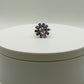 Amethyst Flower Ring – Silver Statement Ring – Elegant Botanical Jewelry - Size 7.5