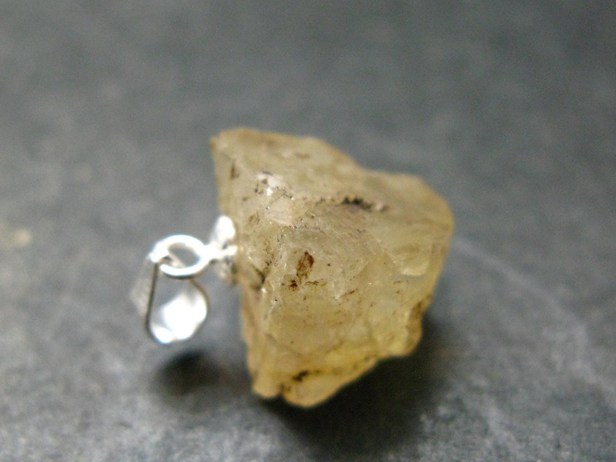 Phenakite Phenacite Crystal Silver Pendant From Nigeria - 0.8" - 2.66 Grams