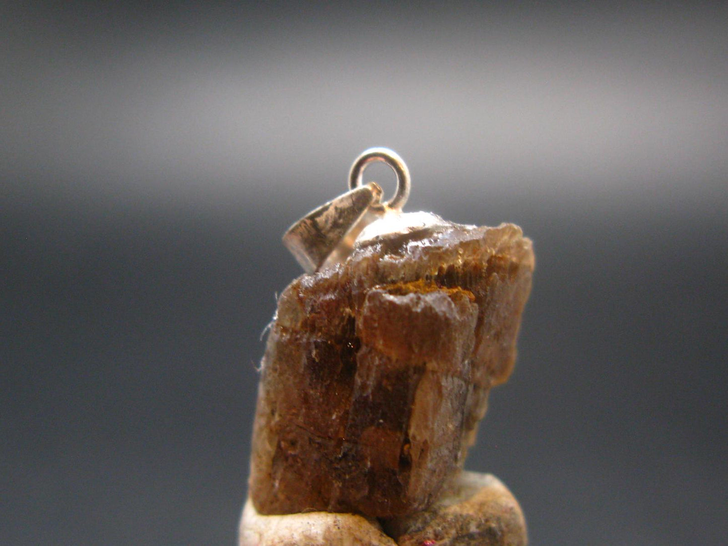 Rare Enstatite Crystal 925 Silver Pendant From Tanzania - 0.8" - 1.87 Grams