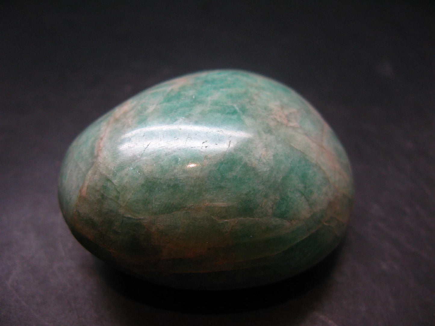 Rich Green Amazonite Tumbled Stone From Madagascar - 2.5"