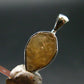 Large Natural Agni Gold Danburite Sterling Silver Pendant from Tanzania - 0.7" - 1.20 Grams