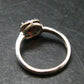 Red Garnet Rhodium Plated Sterling Silver Ring with CZ - Size 7 - 2.49 Grams