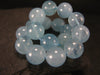 Aquamarine Genuine Bracelet ~ 7 Inches ~ 11mm Round Beads