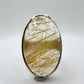 Golden Rutilated Quartz Ring – Oval Rutile Crystal Statement Ring - Size 8