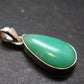 Rich Green Chrysoprase Silver Pendant From Australia - 1.2" - 3.65 Grams