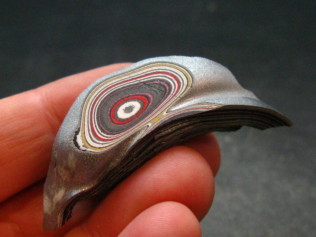 Very Cool Fordite "Detroit Motor City Agate" from Michigan - 1.9"- 4.34 Grams
