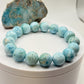 Larimar Beaded Bracelet Blue Gemstone Natural Jewelry Ocean Stone Gift