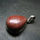 Thulite Silver Plated Pendant From Norway - 1.3" - 6.49 Grams