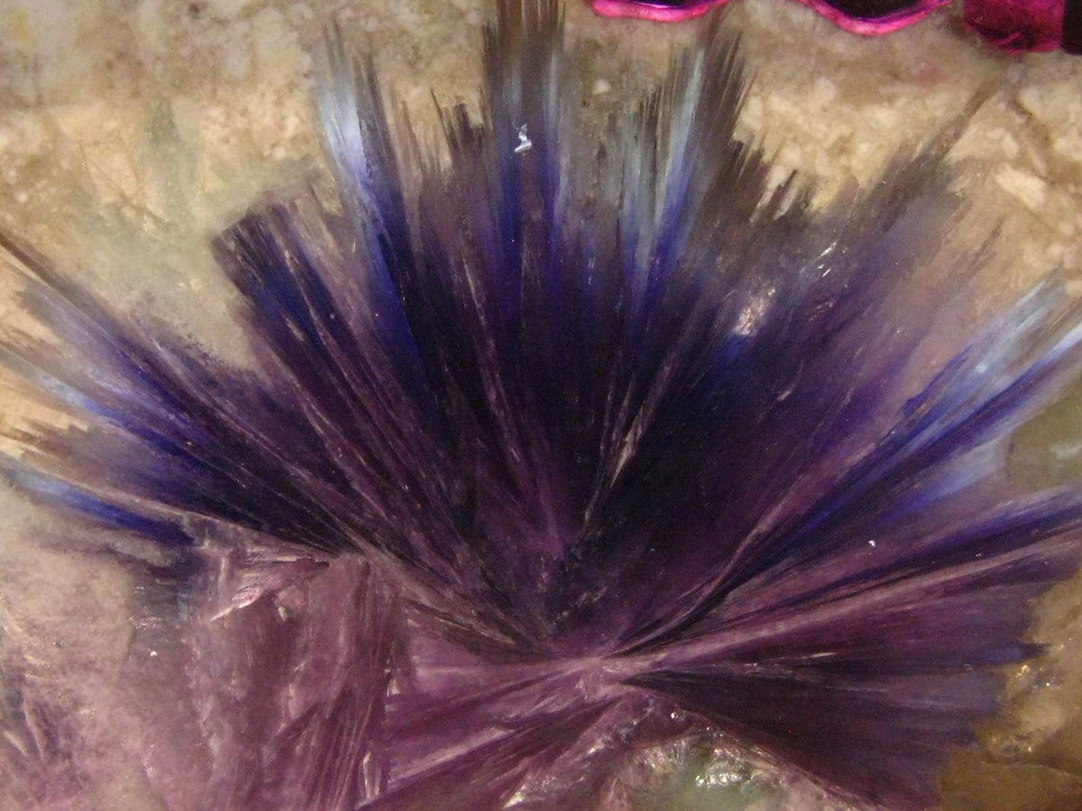 Stunning Tourmaline & Lepidolite in Quartz Slice From Russia - 4.6"