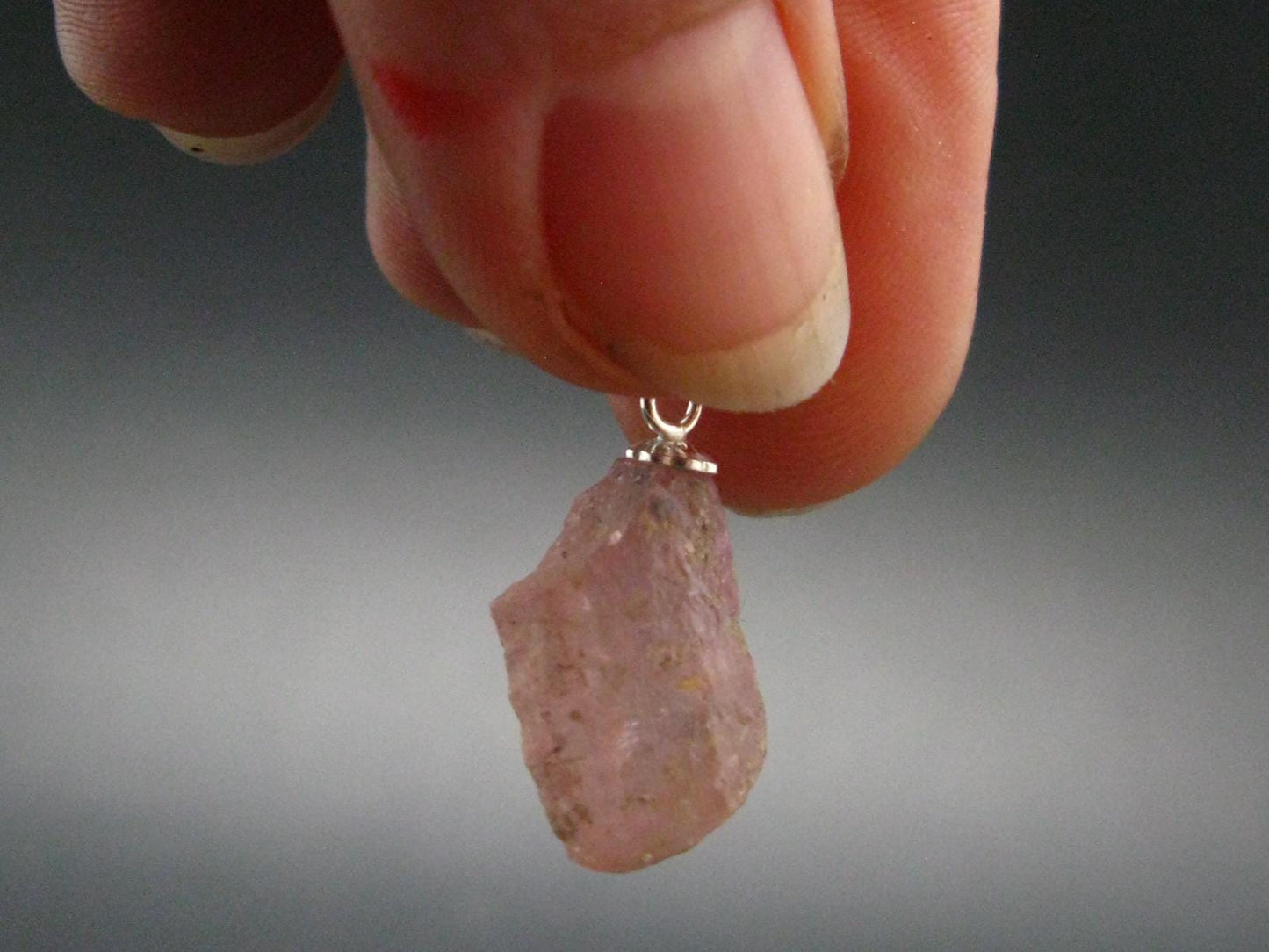Pink Tourmaline Crystal Pendant - 0.8" - 1.82 Grams
