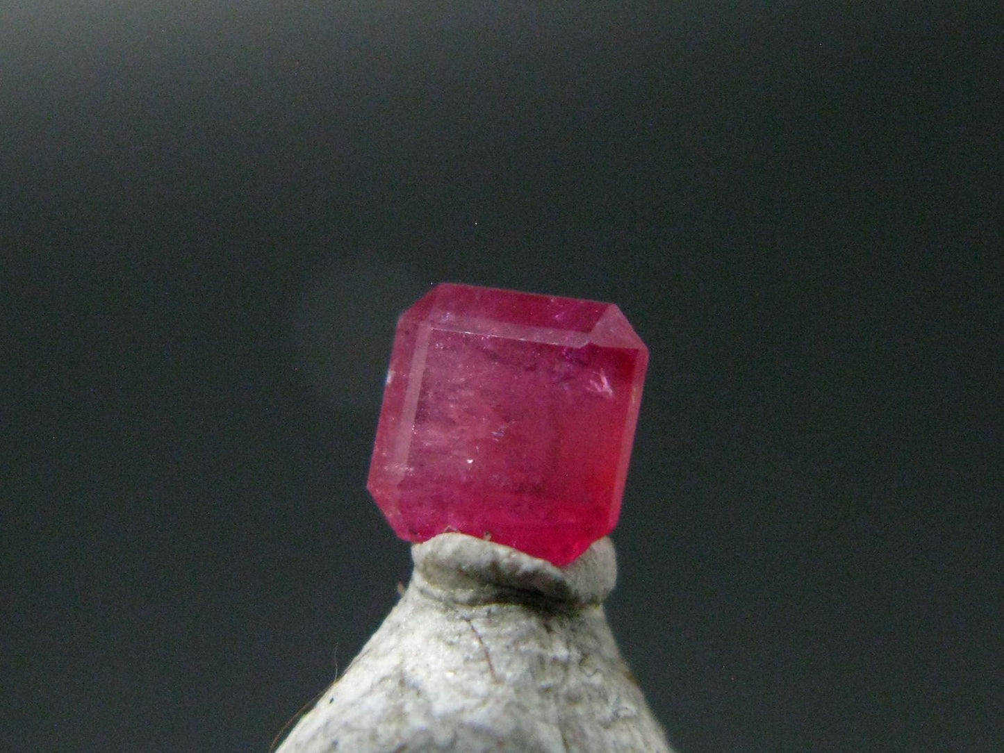 Beautiful Rare Gem Bixbite Red Beryl Emerald Cut Stone From Utah USA - 0.31 Carats - 4.0x4.0mm