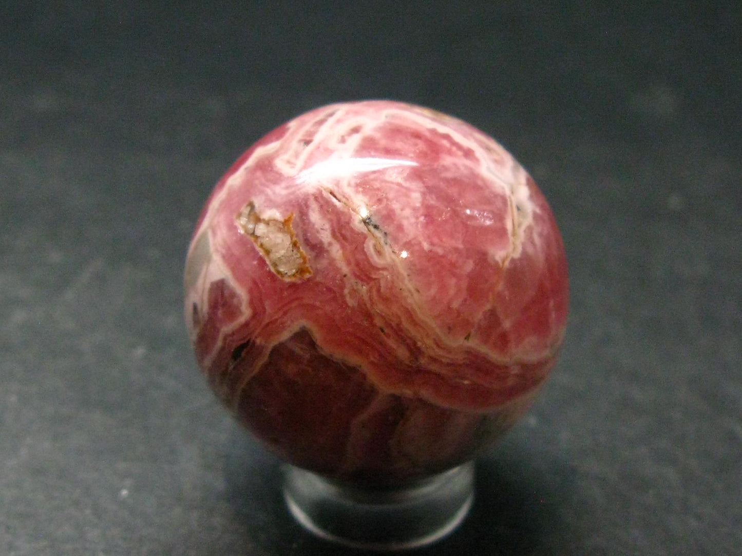 Rhodochrosite Sphere Ball from Argentina - 1.2" - 47.92 Grams